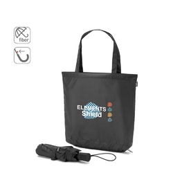 SKYLAR. Parapluie 2 en 1 avec sac shopping en polyester recyclé inclus