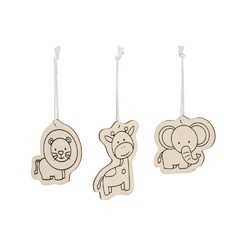 FAUNE. Set de coloriage pour enfants en bois