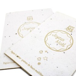 Carte papier graines laser