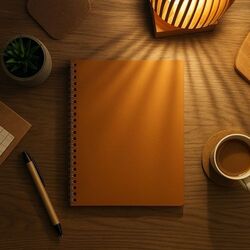 Cahier à spirale cuir régénéré