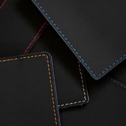 Porte-cartes double cuir régénéré