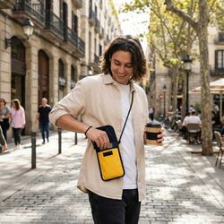 Pochette téléphone polyester recyclé 230g