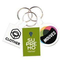 PORTE CLES PLASTIQUE SOUPLE ROND Ø34 mm (anneau 25 mm)