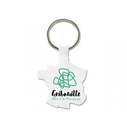 PORTE CLES FORME FRANCE (anneau 25 mm)