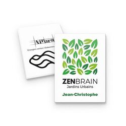 BADGE PLASTIQUE (PS) RECTANGLE 43x58 mm AVEC PINCE EPINGLE