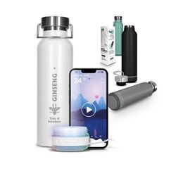 HAUT-PARLEUR ENCEINTE ET BOUTEILLE GOURDE ISOTHERME INOX 60 cl