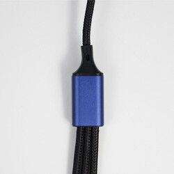 Câble long 6 en1 Aluminium 120cm Noir