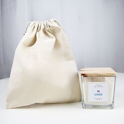 Bougie végétale GRASSE Carré 400g - Fleur de coton