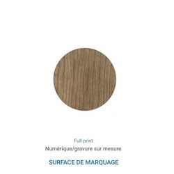 Badge en bois AIMANTÉ - France Rond 40 mm Plaqué bois