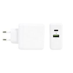 Chargeur USB 38W 2 ports Usb, prise UE Blanc