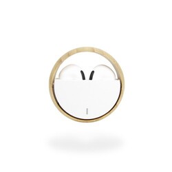 Ecouteurs Bluetooth LOOP Bambou Blanc