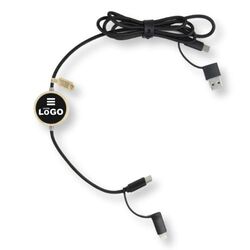Câble long de charge 4 en 1 lumineux 120cm