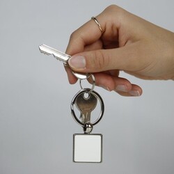 Porte-clés Métallique Carré - France