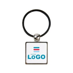 Porte-clés Métallique Carré - France