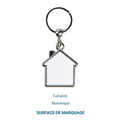 Porte-clés Métal MAISON - Gris