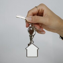 Porte-clés Métal MAISON - Gris