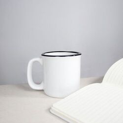 Tasse céramique TOMY rebord noir - 250 ml