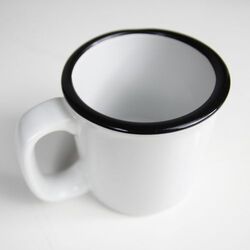 Tasse céramique TOMY rebord noir - 250 ml