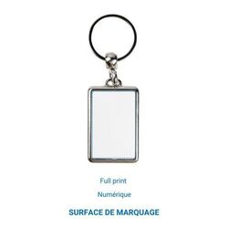 Porte-clés Métallique rectangle L - France