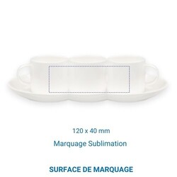 Tasse EXPRESSO avec soucoupe - 70 ml Blanc