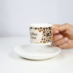 Tasse EXPRESSO avec soucoupe - 70 ml Blanc