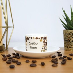 Tasse EXPRESSO avec soucoupe - 70 ml Blanc