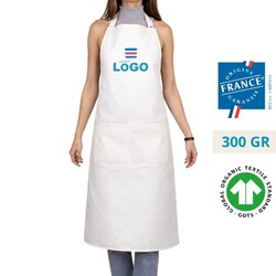 Tablier coton AUGUSTE 300g écru - certifié Origine France Garantie