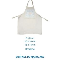 Tablier coton AUGUSTE 300g écru - certifié Origine France Garantie
