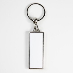 Porte-clés Métallique rectangle M - France - Gris