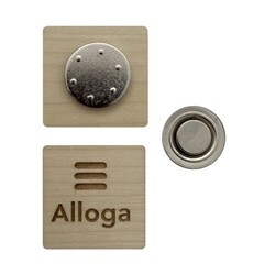 Badge en bois AIMANTÉ - France Rond 30 mm Bois véritable