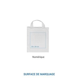 Sac coton SHORT M 155 Blanc