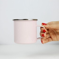 Tasse émaillée - 300 ml Rose Clair