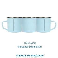Tasse émaillée - 300 ml Rose Clair