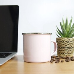 Tasse émaillée - 300 ml Rose Clair