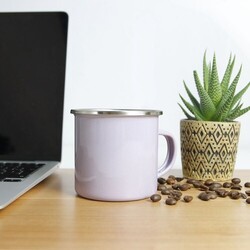 Tasse émaillée - 300 ml Rose Clair