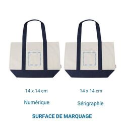 Cabas coton OXFORD recyclé - Bleu Marine