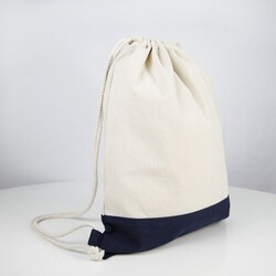 Sac à dos coton EASY Bicolore 230 - Bleu Marine