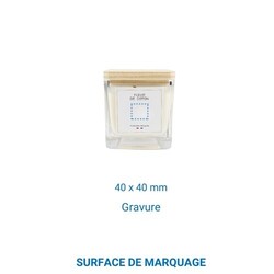 Bougie végétale GRASSE Carré 85g - Baies givrées