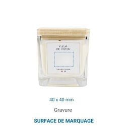 Bougie végétale GRASSE Carré 85g - France