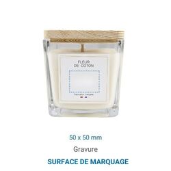 Bougie végétale GRASSE Carré 190g - France