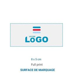 Sticker MAT repositionnable RECTANGULAIRE blanc (INT/EXT) 5x2cm