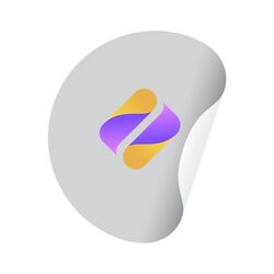 Sticker ROND/CARRE blanc ou transparent (INT/EXT) Blanc Carré 10cm