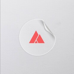 Sticker ROND/CARRE blanc ou transparent (INT/EXT) Transparent Carré 20cm