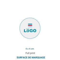 Sticker MAT repositionnable ROND/CARRE blanc (INT/EXT) - Blanc Carré 10cm