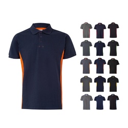 VL SUPAY. Polo piqué bicolore (180g/m²), manches courtes, en coton (60%) et polyester (40%)