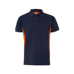 VL SUPAY. Polo piqué bicolore (180g/m²), manches courtes, en coton (60%) et polyester (40%)
