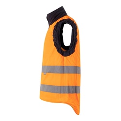 VL DIANA. Gilet rembourré (220g/m²), réversible en polyester (100%), avec fermeture à glissière et tirette réversible, et multipoches