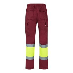 VL ATHENA. Pantalon bicolore en sergé (210g/m²), doublé, multi-poches, en coton (20%) et polyester (80%)