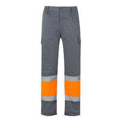 VL ATHENA. Pantalon bicolore en sergé (210g/m²), doublé, multi-poches, en coton (20%) et polyester (80%)