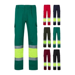 VL POSEIDON LARGE. Pantalon bicolore en sergé multipoches (210g/m²), en coton (20%) et polyester (80%)